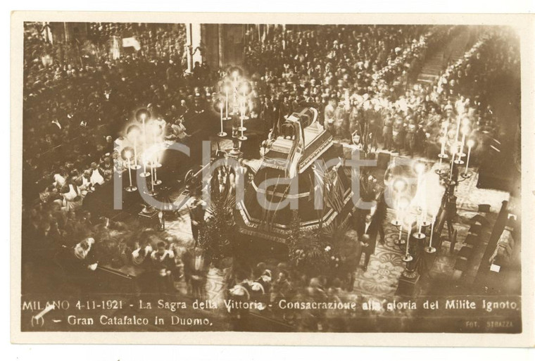 1921 MILANO Sagra della Vittoria - Consacrazione del Milite Ignoto *Cartolina