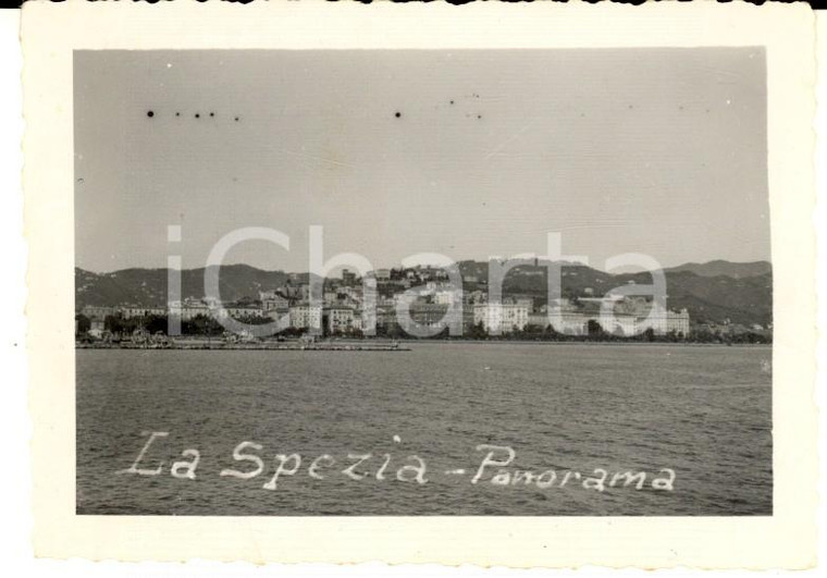 1935 ca LA SPEZIA Veduta panoramica dal mare *Fotografia VINTAGE 9x6 cm