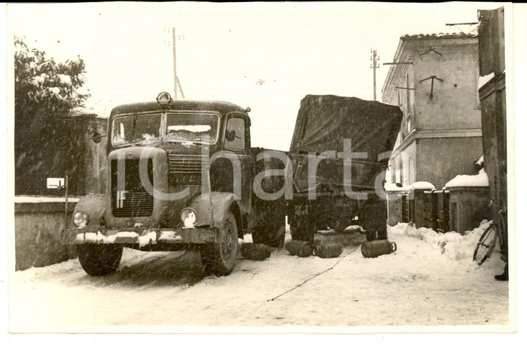 1954 SARTIRANA LOMELLINA Incidente autotreno Isotta Fraschini con bombole *Foto