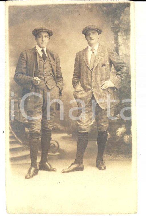 1920 ca PRINCIPATO DI MONACO Ritratto di due giovani amici *Foto SCANDAR