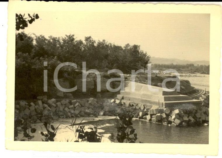 1953 AREA DI ALBA - Impresa I.C.E.S.C. - Molo sul fiume TANARO - Foto 10x7 cm