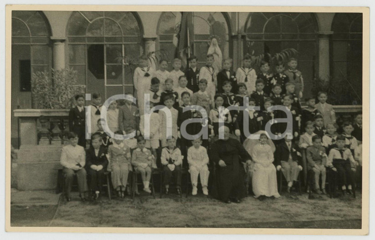 1937 MILANO Istituto ZACCARIA Classe con il rettore MARZORATI *Foto cartolina
