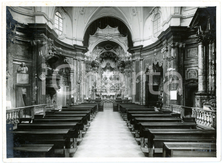 1950 ca TORINO Chiesa di Santa Maria di Piazza - Interno - Foto OTTOLENGHI