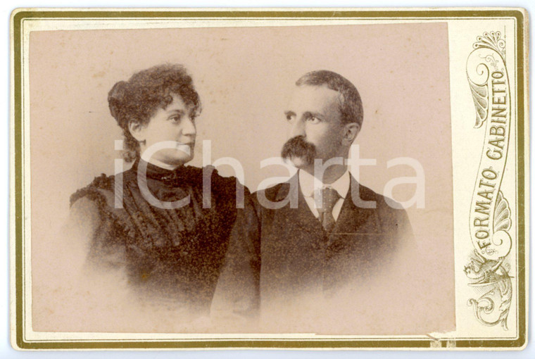 1900 ca CATANIA Ritratto di una coppia di coniugi *Foto A. TANASI - CDV