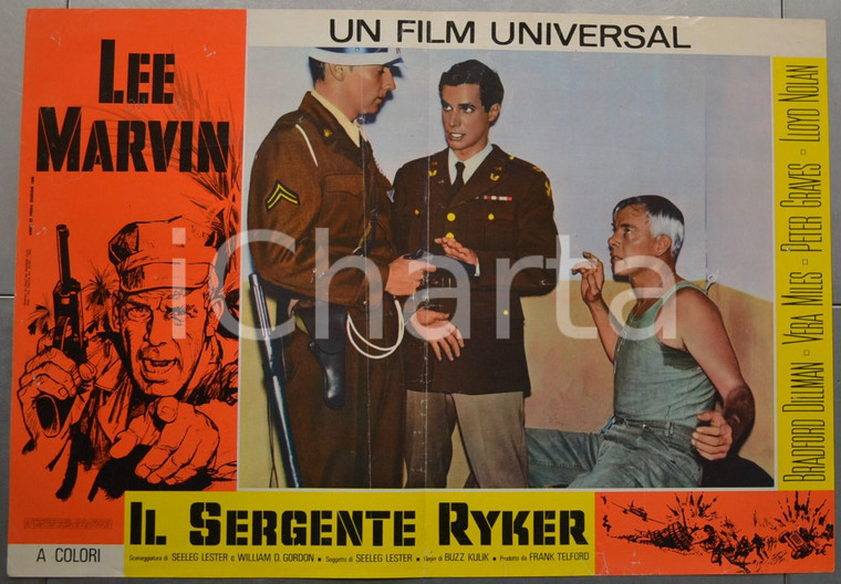 1968 IL SERGENTE RYKER Lee MARVIN Bradford DILLMAN Vera MILES Fotobusta 66x46 cm