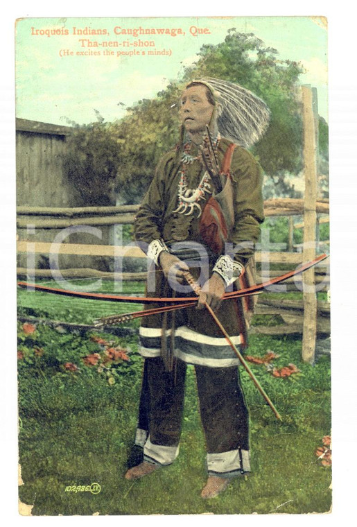 1908 IROQUOIS INDIANS - Caughnawaga - Que Tha-nen-ri-shon *Postcard VINTAGE FP