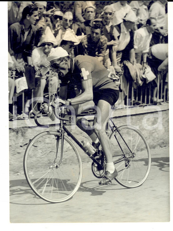 1955 ca CICLISMO MILANO-TORINO Ferdi KUBLER in gara *Fotografia 13x18 cm