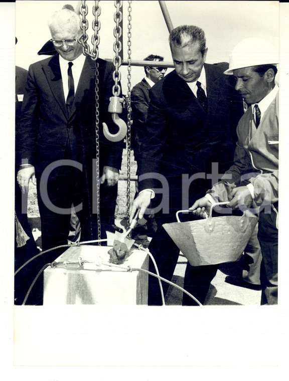 1966 NAPOLI Monumento allo Scugnizzo - Aldo MORO alla posa della prima pietra