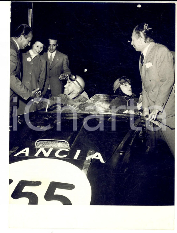 1954 PALERMO GIRO AUTOMOBILISTICO SICILIA Piero TARUFFI primo su Lancia *Foto 