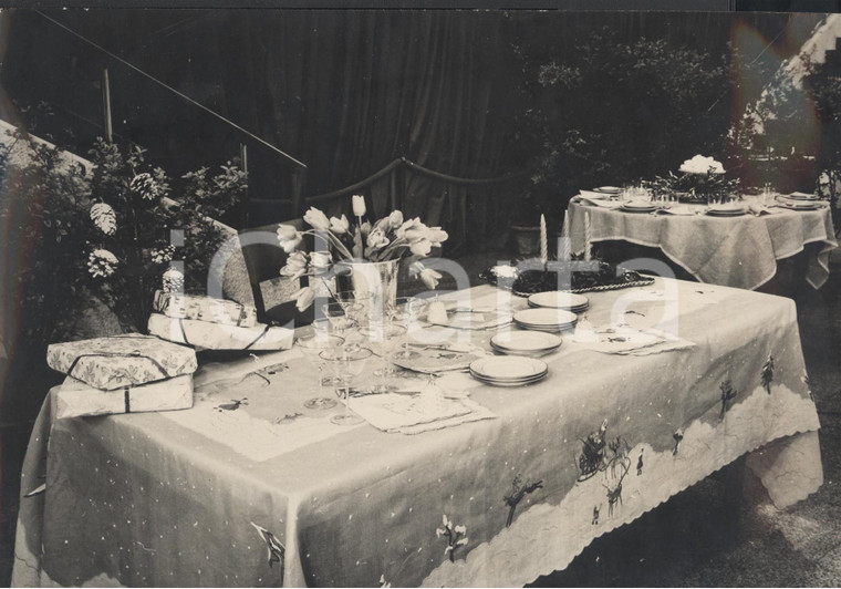 1950 ca FIRENZE Mostra arredi - Tavola ditta FIAMMETTA di Roma *Foto 24x18 cm