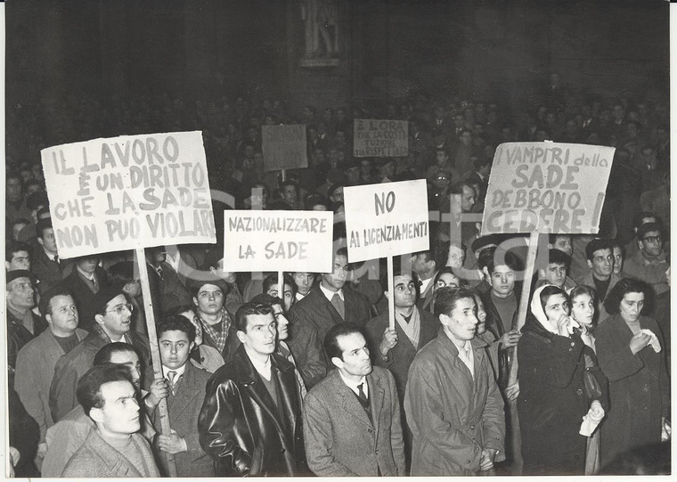 1959 FIRENZE Manifestazione contro i licenziamenti delle Officine Galileo -Foto