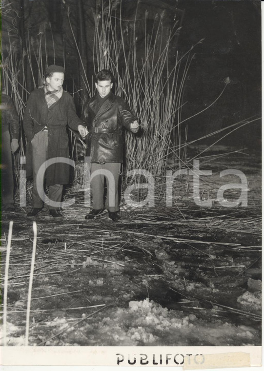 1954 OGGIONO Polizia indaga sulla morte dei giovani seminaristi annegati *Foto 