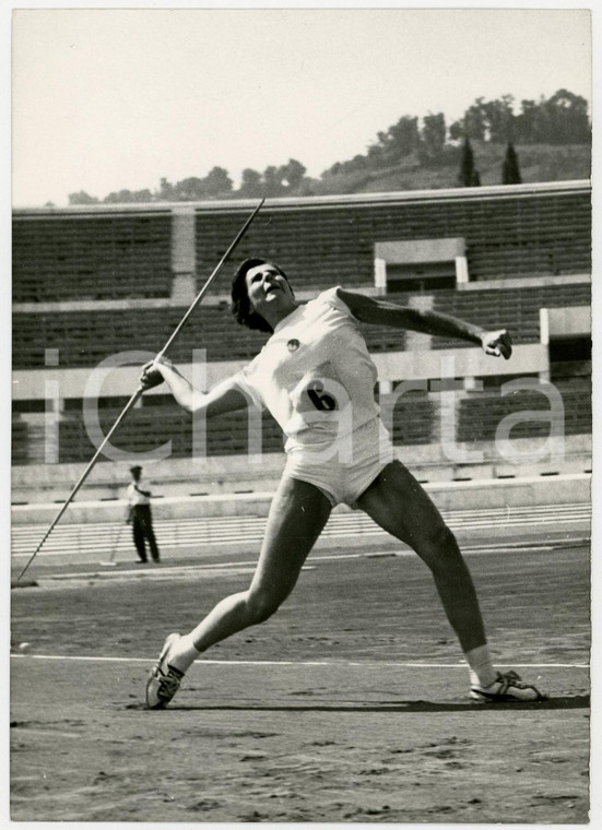 1959 ROMA Campionati Atletica Paola PATERNOSTER Lancio del giavellotto *Foto