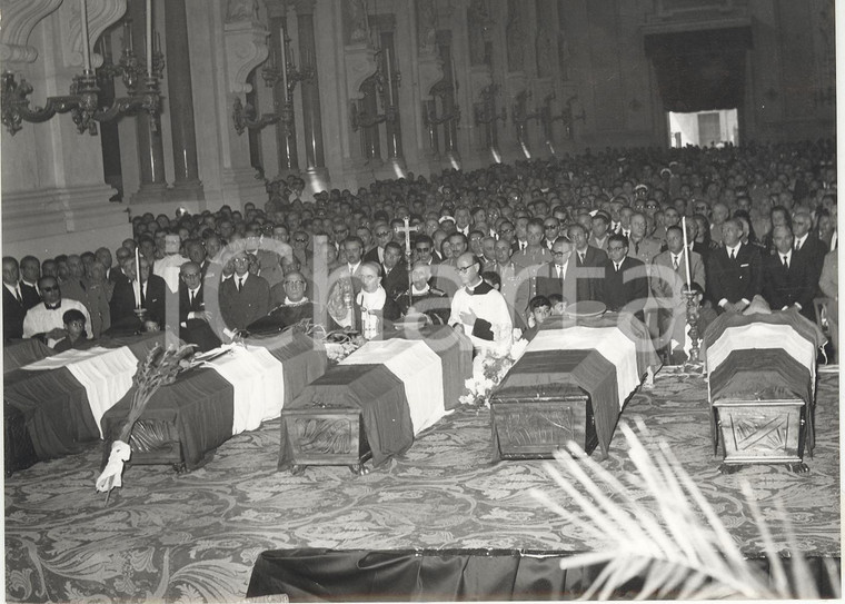 1963 PALERMO Strage di CIACULLI Funerali di Stato per le vittime di Cosa Nostra