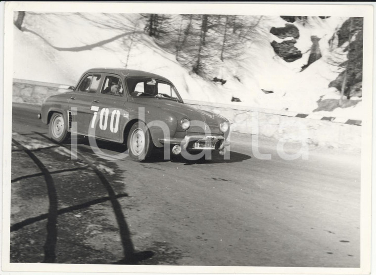 1959 RALLY SESTRIERE Delfo TURRI Arrigo COCCHETTI su RENAULT Dauphine G *Foto