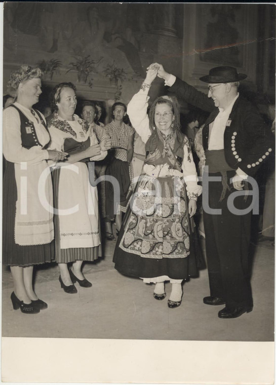 1955 BOLOGNA Congresso di Esperanto - Danza popolare esperantista *Foto 13x18 cm