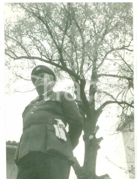 1960 ca BOLOGNA Via Castiglione - Vigile urbano di guardia a quercia garibaldina