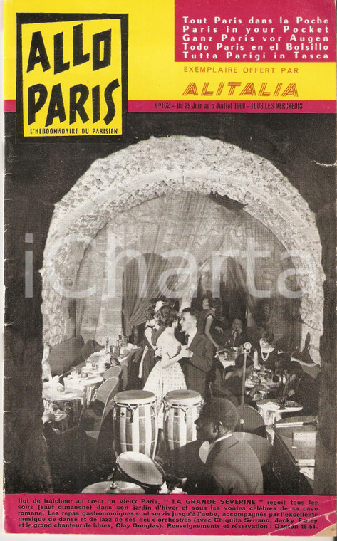 1960 ALLO PARIS n. 162 Hebdomadaire du parisien - Copia omaggio ALITALIA *14x23