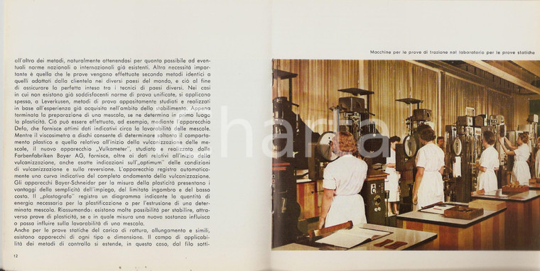 1961 BAYER Per oggi e domani - Libretto pubblicitario ILLUSTRATO 15x15 cm