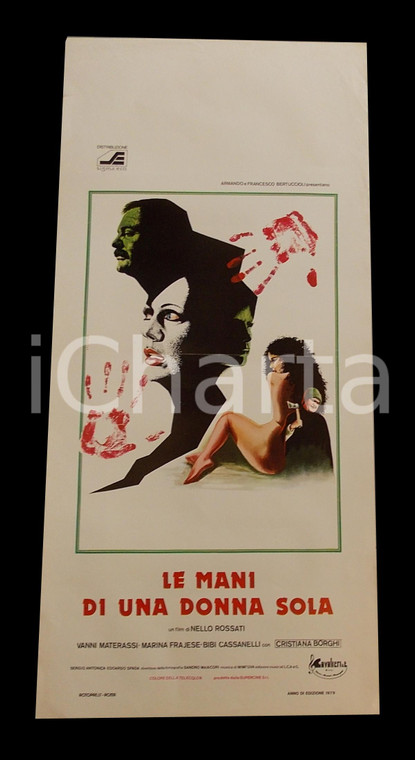 1979 LE MANI DI UNA DONNA SOLA Marina HEDMAN Bibi CASSINELLI *Manifesto 32x70 cm