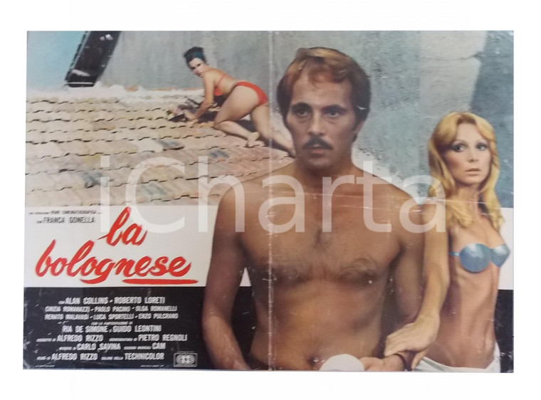 1973 LA BOLOGNESE Franca GONELLA Luciano PIGOZZI Olga ROMANELLI Lobby card 63x45