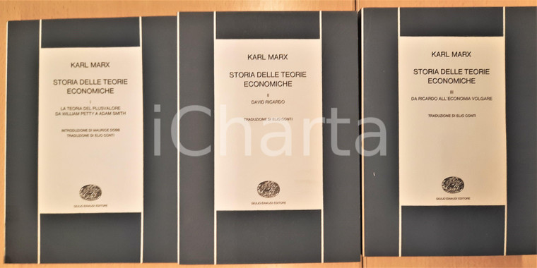 1971 Karl MARX Storia delle teorie economiche - 3 voll. *EINAUDI NBS 32