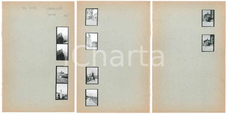 1955 GABICCE MARE Rocca della Guaita - 10 provini fotografici 16x25 cm