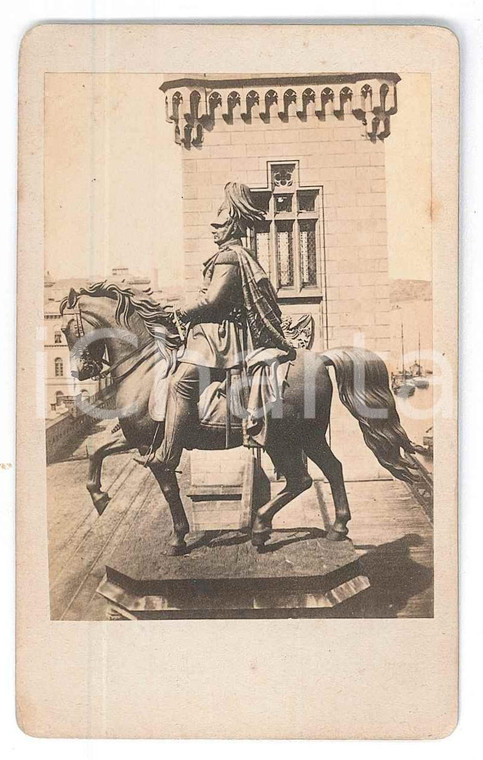 1871 COLONIA /KOLN Statua sul ponte in ferro - Fotografia 6x10 cm