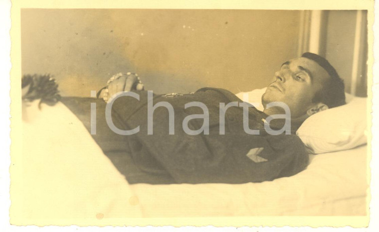 1942 WW2 Sergente Angelo MOLTENI Caduto in guerra - Foto cartolina 14x9 cm