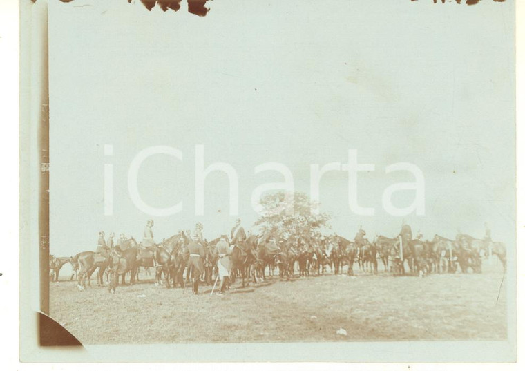 1905 ca ITALIA REGIO ESERCITO Battaglione di cavalleria - Fotografia 12x8 cm