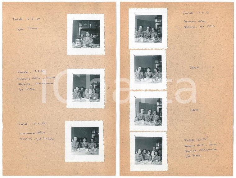 1950 TRIESTE Le donne di famiglia - Foto di gruppo - 7 fotografie 5x6 cm