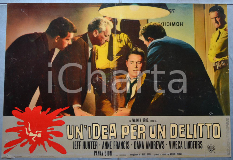 1965 CINEMA - BRAINSTORM "Un'idea per un delitto" Jeff HUNTER Lobby card (1)