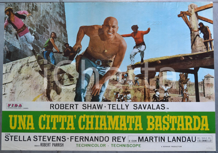 1971 WESTERN "Una città chiamata bastarda" Telly SAVALAS Robert SHAW Lobby card