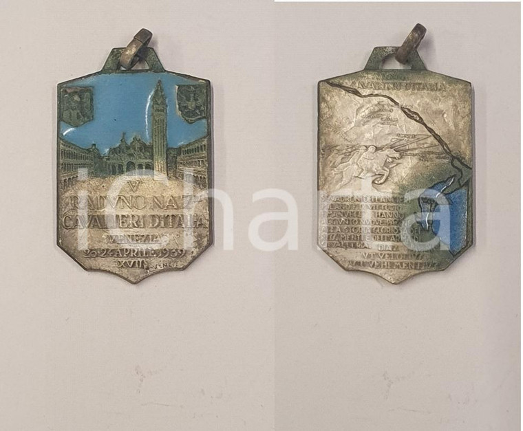 1939 VENEZIA - V Raduno Nazionale Cavalieri d'Italia - Medaglia 2x4 cm (5)