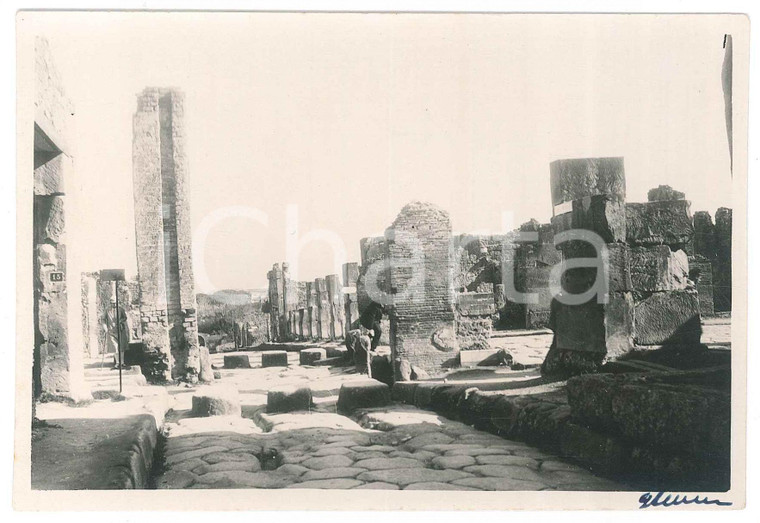 1927 POMPEI (NA) Area archeologica - Strada principale *Foto ANIMATA 14x10 cm