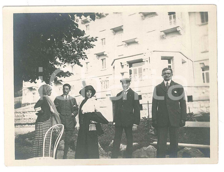 1912 LANZO D'INTELVI (CO) Gruppo di escursionisti *Foto 12x9 cm