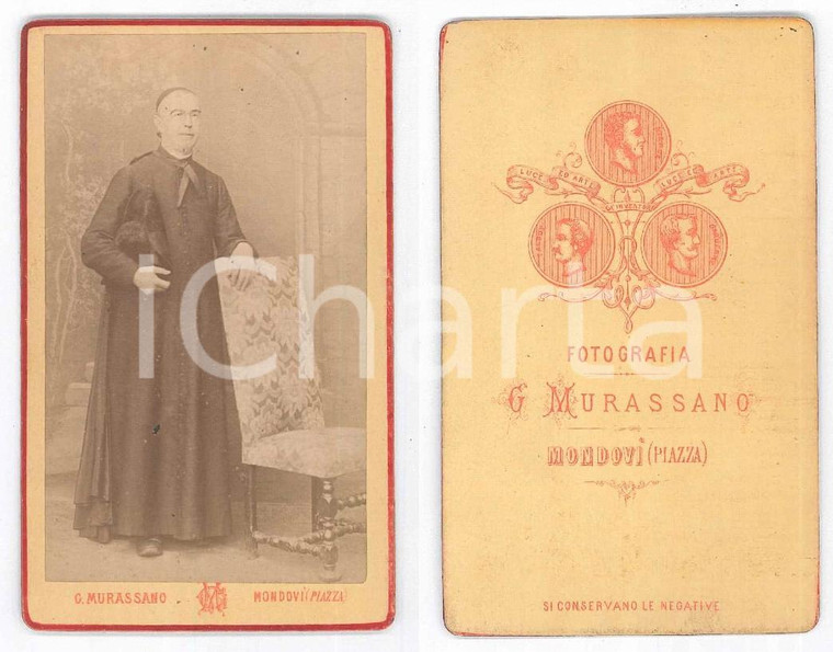 1880 ca MONDOVI' Ritratto di vescovo *Foto Giovanni MURASSANO CDV