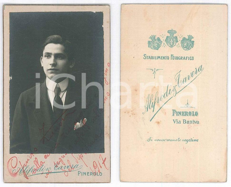 1917 PINEROLO Guido ZANONI nell'anno del diploma *Foto ALFREDI & TAVERA