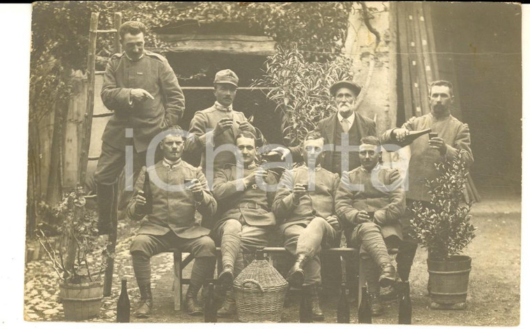 1917 WW1 SALE (AL) Ufficiali al brindisi - La più grande sbornia *Foto CURIOSA