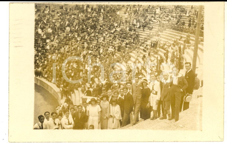 1923 VERONA Folla di spettatori all'Arena - Foto cartolina VINTAGE RARA