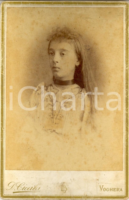 1880 ca VOGHERA Ritratto di adolescente dai capelli lunghi *Foto Davide CICALA