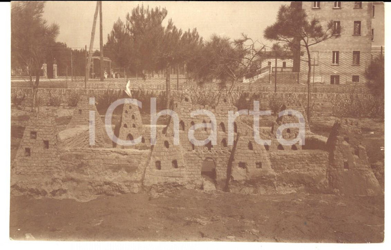 1928 CESENATICO Castello di sabbia fatto dai giovani di una colonia - Foto 14x9
