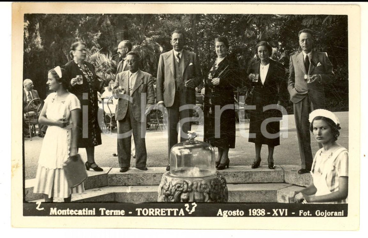 1938 MONTECATINI Villeggianti ai giardini dello stabilimento TORRETTA *Foto 