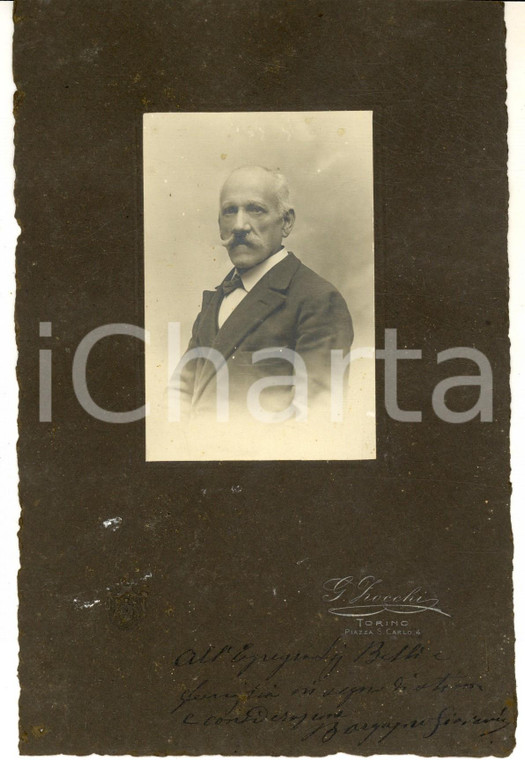 1910 ca TORINO Ritratto di Giovanni BORGOGNO con dedica - Foto G. ZOCCHI