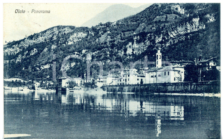 1937 MANDELLO DEL LARIO Frazione OLCIO Panorama sul lago di COMO *Cartolina FP