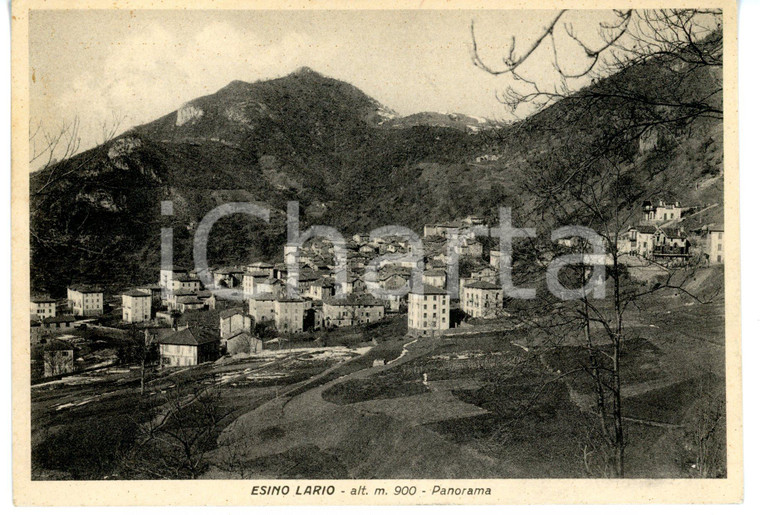 1945 ca ESINO LARIO (LECCO) Panorama del paese *Cartolina VINTAGE FG VG