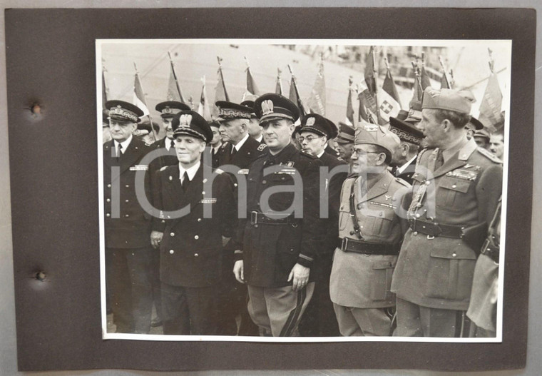 1941 WW2 PORTO DI NAPOLI - Delegazione tedesca KRIEGSMARINE in visita ufficiale