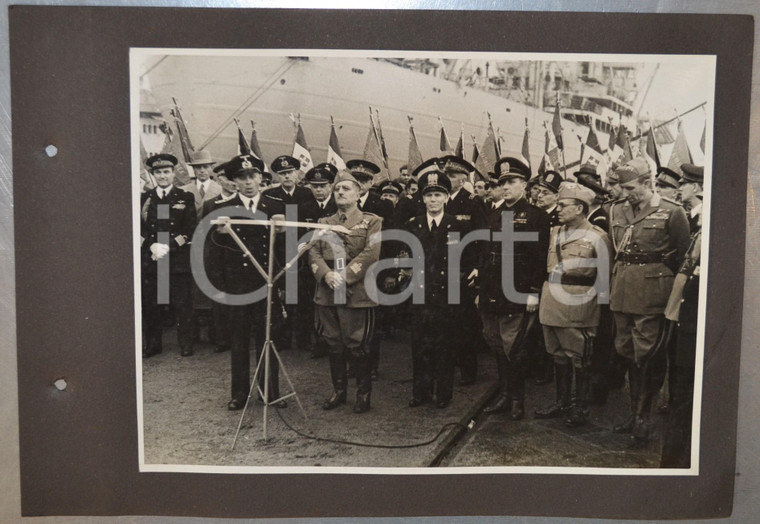 1941 WW2 NAPOLI Visita KRIEGSMARINE - Ugo CAVALLERO con delegazione tedesca