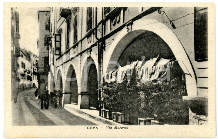 1942 CEVA (CN) Scorcio dei portici di via MARENCO *Cartolina FP NV