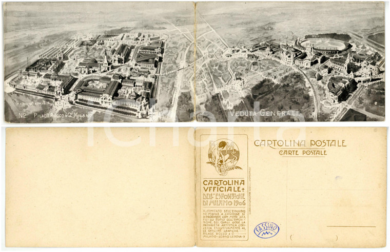 1906 MILANO Cartolina Ufficiale Esposizione Universale *Ill. Mario STROPPA - FP